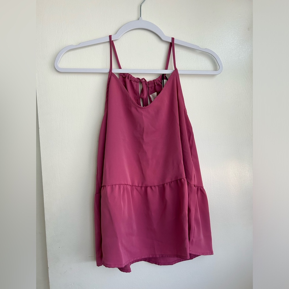 NWT. Purple/ pink halter tank top. Size Small